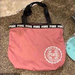 PINK Victoria secret zip up gym bag or nook bag